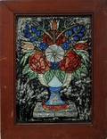 010425 REVERSE PAINTING HAND PAINTED ON GLASS C1880