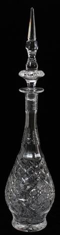 122425 CRYSTAL CLEAR DECANTER H 32 DIA 8