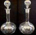 030446 GLASS DECANTERS TWO H 11
