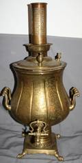 021508 TURKISH HANDCHASED BRASS SAMOVAR C 1900