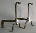 Pair of wrought iron andirons