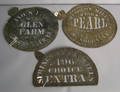 Six tin barrel stencils to include 3 Virginia examples