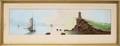 012465 UNSIGNED AMERICAN WATERCOLOR IN GILT FRAME