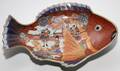 JAPANESE IMARI PORCELAIN FISHFORM PLATTER SIGNED 19T