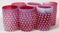 HOBNAIL GLASS GROUPING SIX H 6
