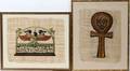 012484 EGYPTIAN STYLE PAINTINGS TWO 13 X 17