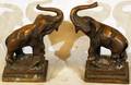 010470 CAST IRON ELEPHANT FORM BOOKENDS H 5 12