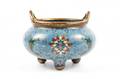Chinese Cloisonne Tripod Censer Qianlong Mark