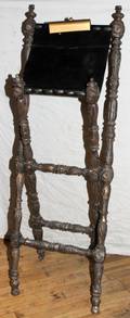 121578 ITALIAN CARVED WOOD READING RACK 19TH C