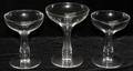 022506 BLOWN GLASS SAUCER CHAMPAGNES 10 H 4 34 