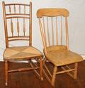 022475 AMERICAN PINE ROCKING CHAIRS TWO