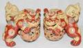 020514 PAIR OF CHINESE PORCELAIN FOO DOGS SIGNED