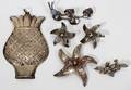 011598 STERLING BROOCHES  EARRINGS FIVE PIECES