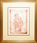 012496 EDNA HIBEL LITHO 7185 13 X 8 MOTHER  CHILD