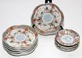 JAPANESE IMARI PORCELAIN DISHES LATE 19TH C TEN DIA