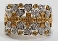 030032 18KT TWOTONE GOLD  DIAMOND RING 10 GRAMS TW