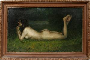 022056 OIL ON CANVAS SIGNED GBM 1913 13 X 22