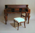 Victorian rosewood desk and chair