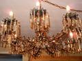 020041 BRONZE AND CRYSTAL NINELIGHT CHANDELIER H 15