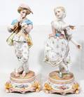 011018 CONTINENTAL BISQUE FIGURES PAIR C 1870 H 17