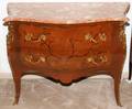 FRENCH STYLE SATINWOOD COMMODE WITH MARBLE TOP