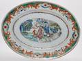 CHINESE EXPORT OVAL PORCELAIN TRAY 19TH C