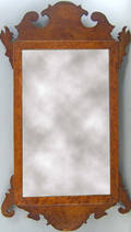Chippendale style maple mirror