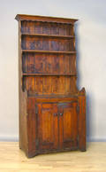 Pine stepback cupboard