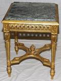 012026 FRENCH LOUIS XVI MARBLE TOP TABLE 19TH CENT