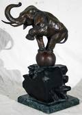 010004 AFTER A BARYE BRONZE ELEPHANT ON BALL
