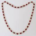 122047 28CT NATURAL BURMA RUBY  21CT DIAMOND NECKLACE