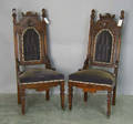 Pair of Victorian hall chairs