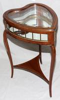 121035 MAHOGANY  SATINWOOD CURIO TABLE C 1930