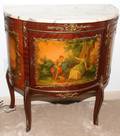 121034 FRENCH STYLE DEMI LUNE COMMODE H 30