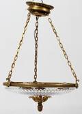 121024 FRENCH CRYSTAL  BRONZE MOUNTED CHANDELIER