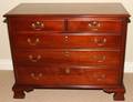 081101 GEORGIAN STYLE MAHOGANY CHEST OF DRAWERS H 32