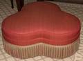 081098 UPHOLSTERED TREFOIL SHAPE POUF W 40 X 41