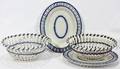 051079 ENGLISH PEARLWARE DESSERT BASKETS  STANDS