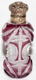 061089 AMETHYSTTOCLEAR SCENT BOTTLE LATE 19TH C