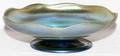 061081 IRIDESCENT GLASS COMPOTE SIGNED LCT