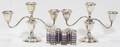 090078 FISHER STERLING CANDELABRA PAIR SET OF SHAKERS