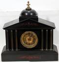 062139 ANSONIA CLOCK CO MARBLE MANTLE CLOCK H 18