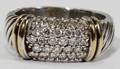 052071 DAVID YURMAN DIAMOND STERLING AND GOLD RING