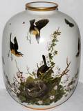 051125 ROSENTHAL PORCELAIN VASE AFTER AUDUBON H 18