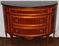 050080 SHERATON STYLE WALNUT VENEER DEMILUNE CHEST
