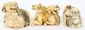 081146 CHINESE CARVED IVORY NETSUKE THREE H 1