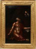 072071 SPANISH SCHOOL OLD MASTER OIL ON CANVAS