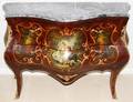 071135 FRENCH STYLE DECORATED COMMODE WITH MARBLE TOP
