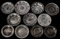 061188 AMERICAN GLASS CUP PLATES 11 EARLY 19TH C