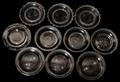 061187 AMERICAN GLASS CUP PLATES 10 EARLY 19TH C